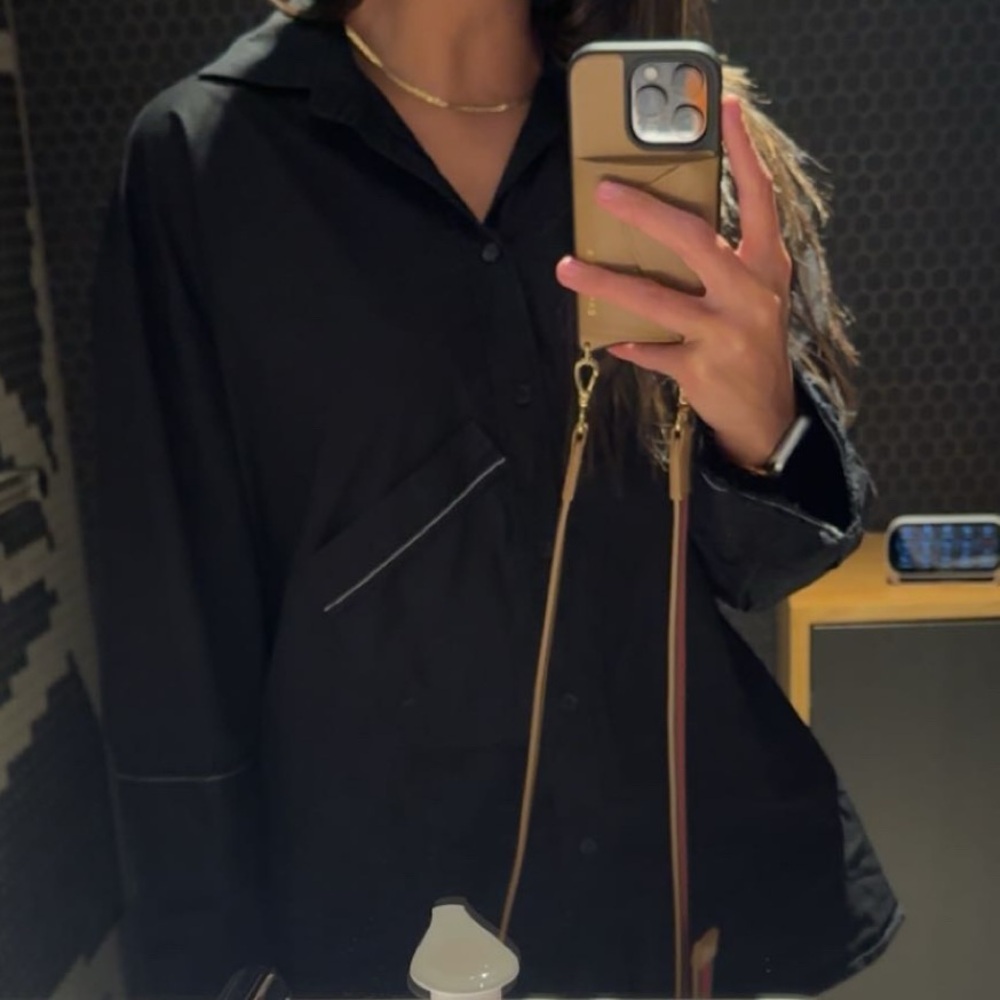 Zara Black Button Down Shirt
